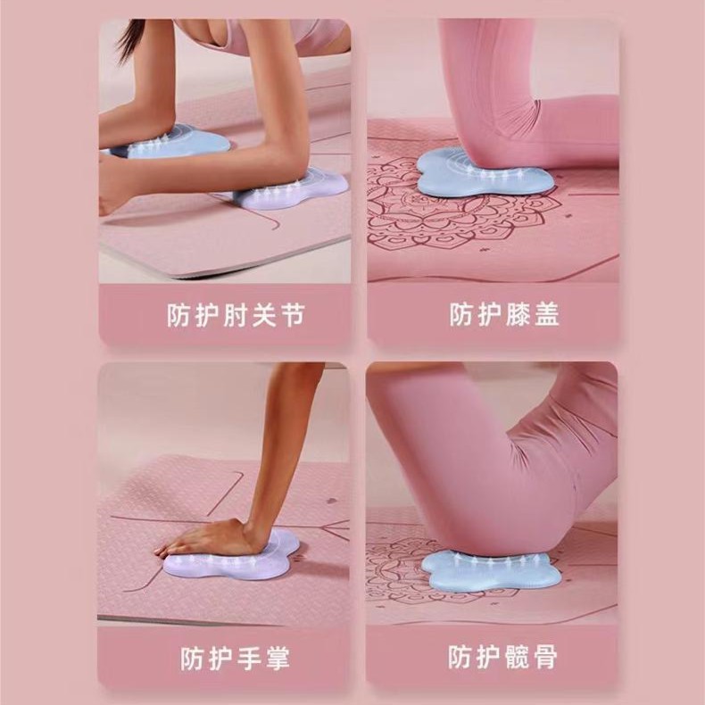 一对装瑜伽跪垫护膝垫PU垫瑜伽垫运动女膝盖圆形护肘垫平板支撑垫缩略图 3