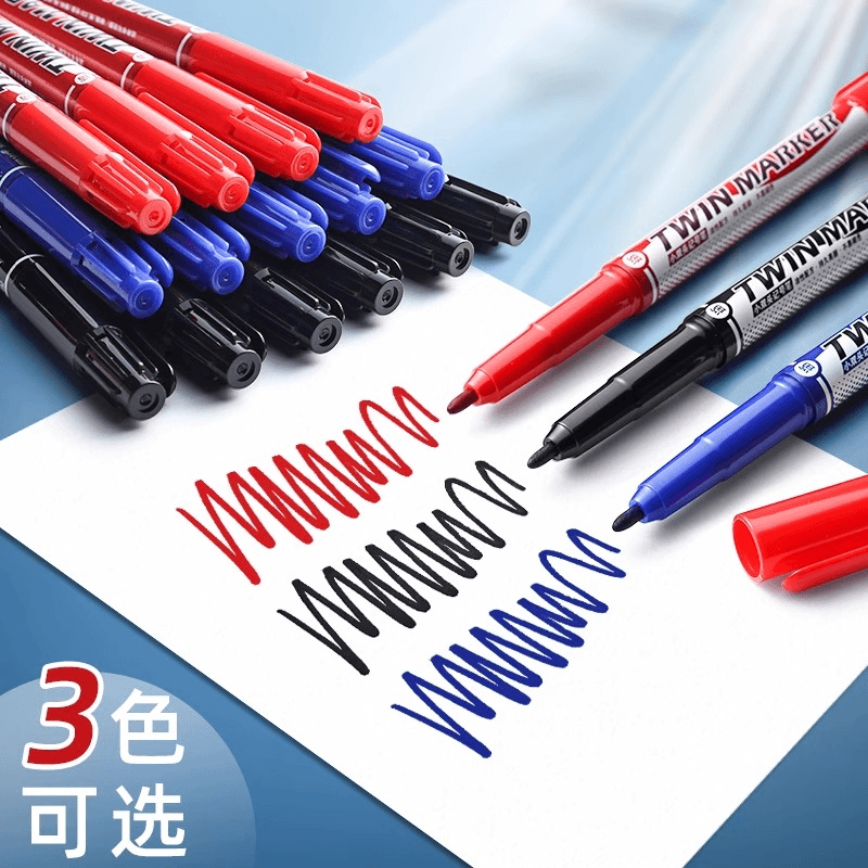 【儿童勾线笔】晨光记号笔美术描边专用量贩装粗头/细头双头-直播缩略图 4