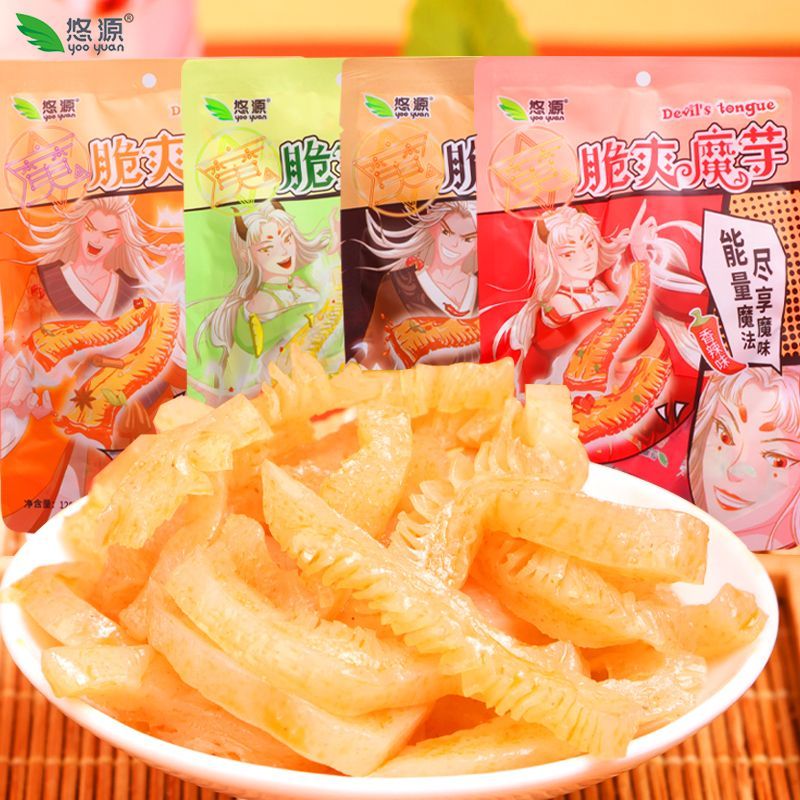 悠源魔芋爽休闲零食秦岭山货陕南特产安康地理标志产品制作厂家直营直发