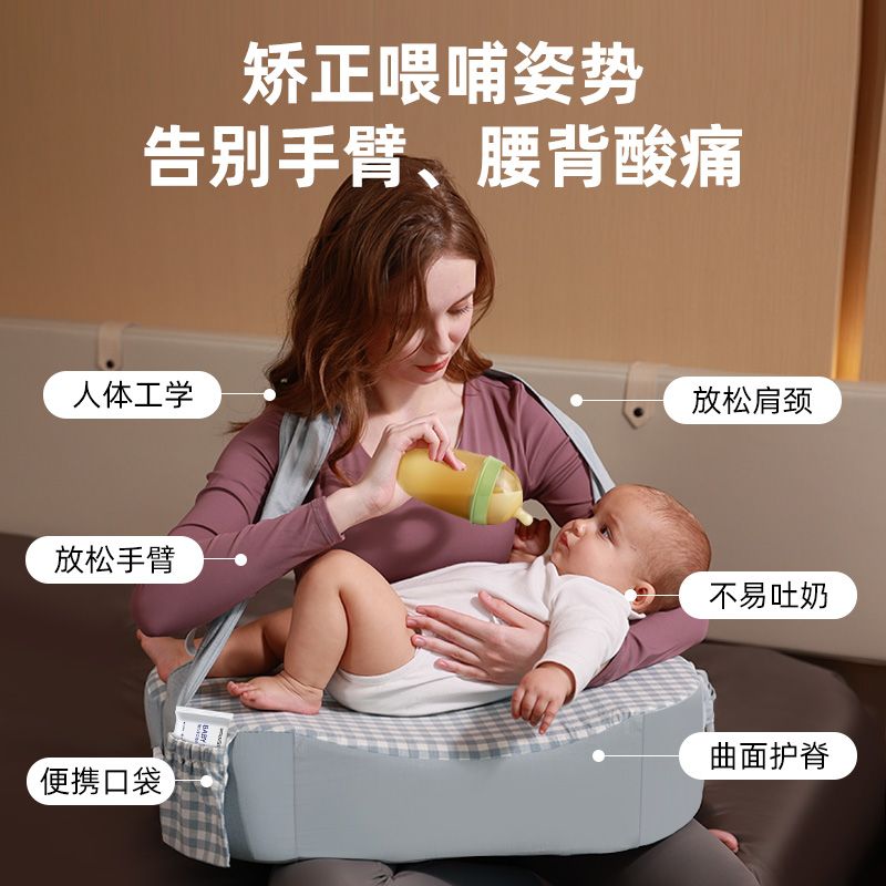 4000人收藏爱子园哺乳枕头躺喂奶神器孕妇坐月子护腰婴儿横抱新生儿防吐奶垫缩略图 9