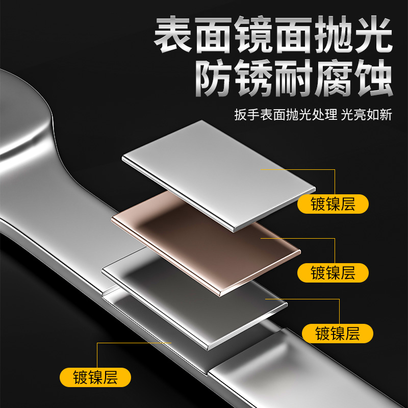 牛享开口扳手双头两用呆扳手汽修叉口固定扳子工具加长工业级套装缩略图 5