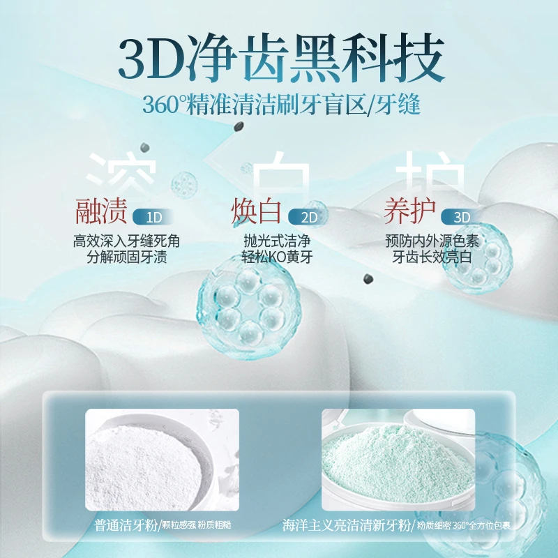 [冠军推荐&院线专研]洁牙粉亮白护龈去黄去烟渍持久清香深层清洁洗牙粉膏缩略图 3