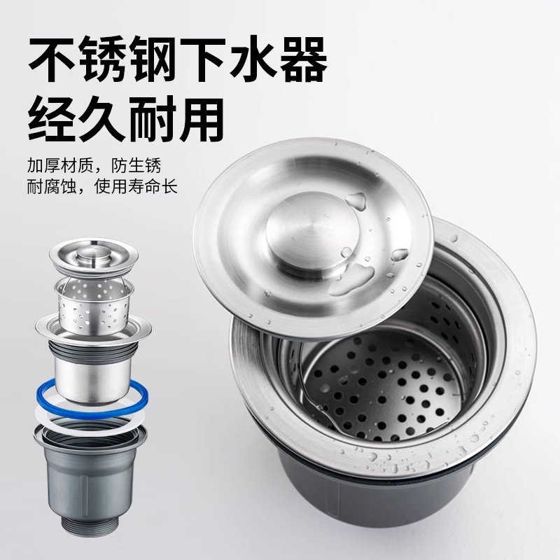 厨房洗菜盆下水管配件水槽排水管道下水器套装洗碗池防臭通用管子缩略图 5