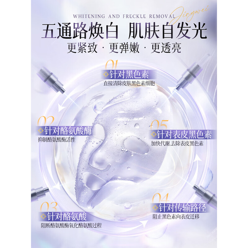 韩方五谷 美白淡斑面膜25ml*10片 补水保湿（紫白盒）缩略图 6